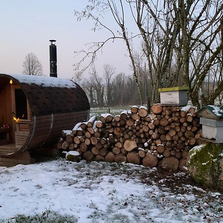 Cabane En Bois Avec Bain Nordique Et Sauna Marigny  Екстер'єр фото