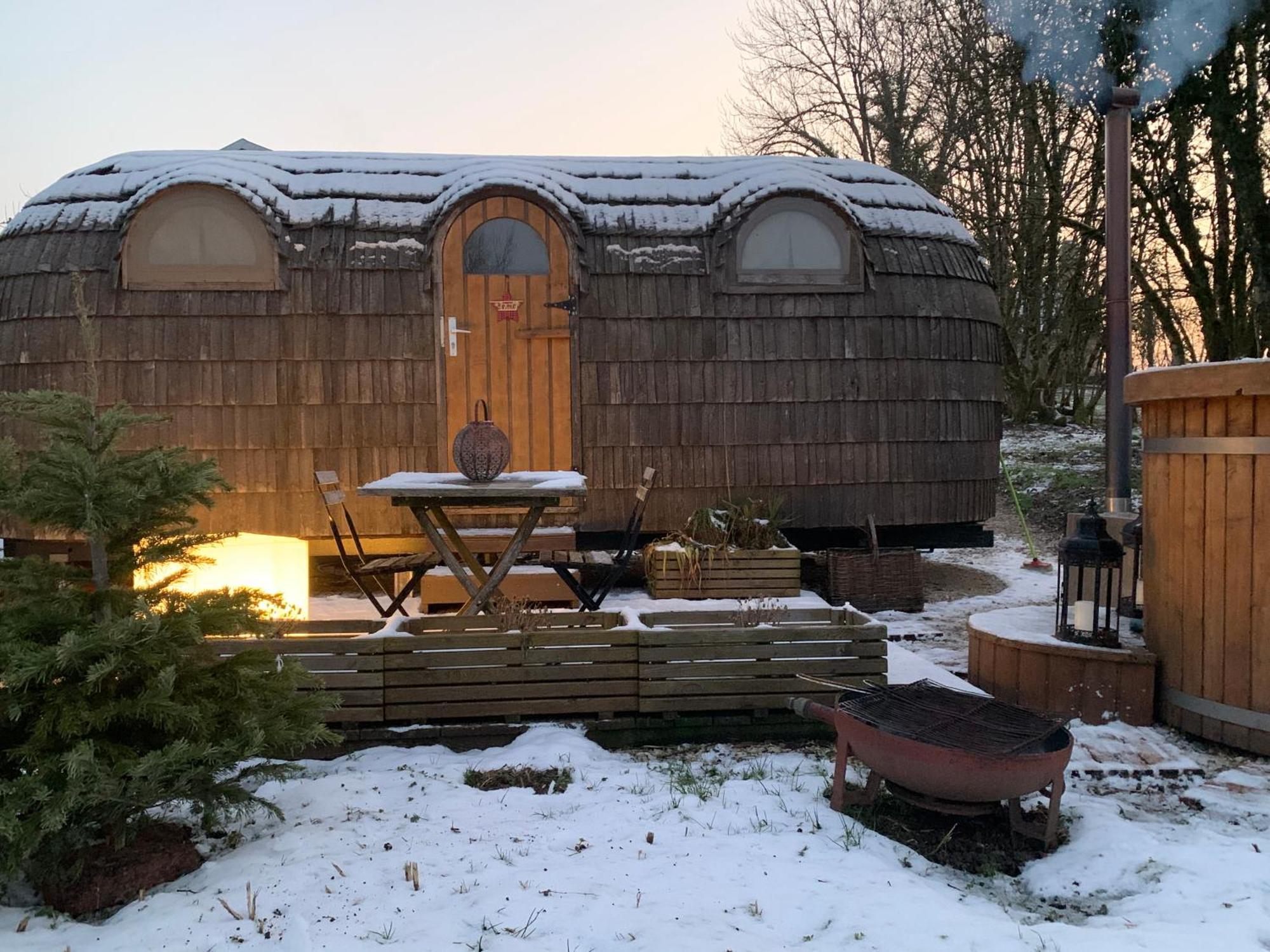 Cabane En Bois Avec Bain Nordique Et Sauna Marigny  Екстер'єр фото