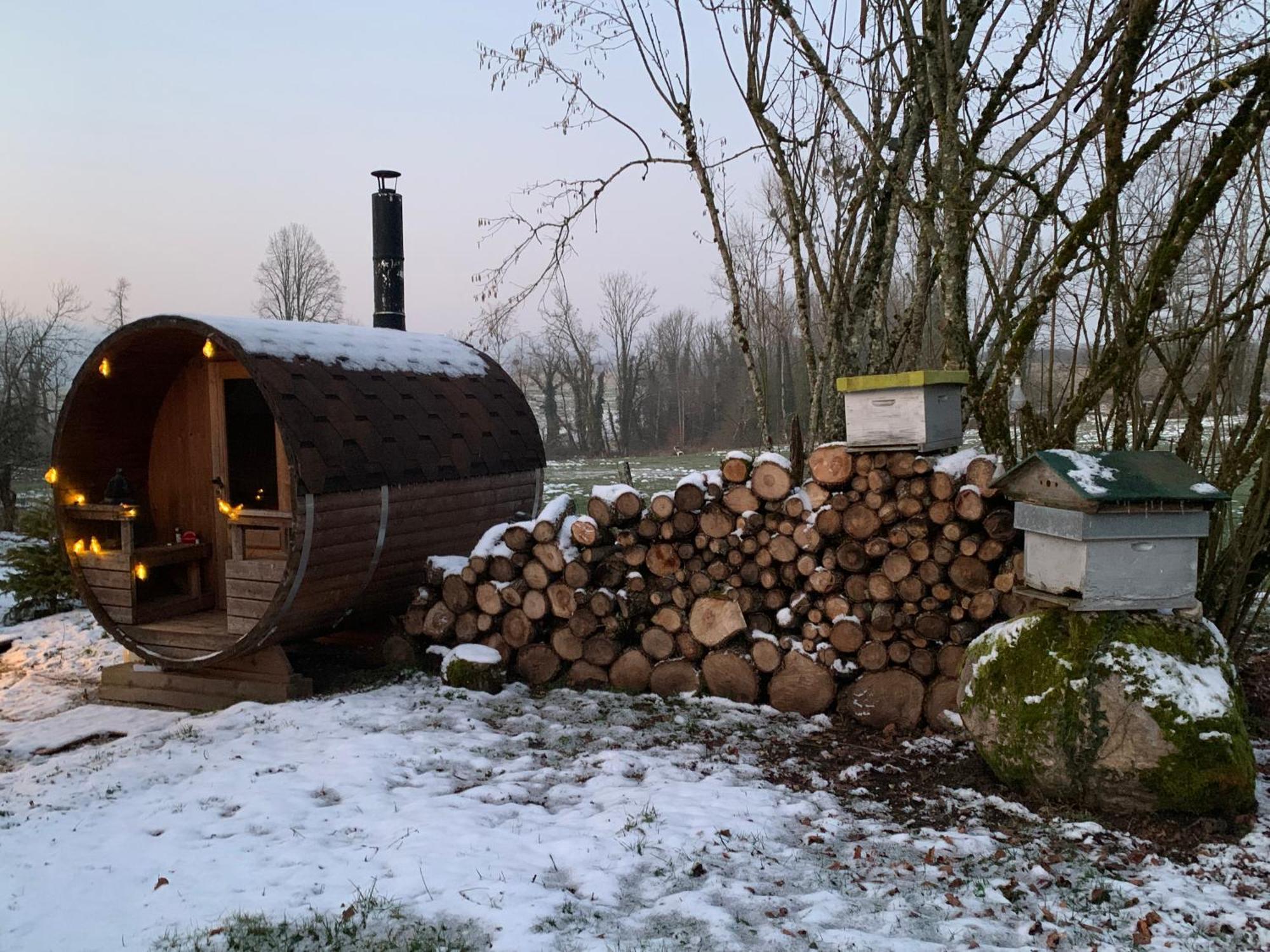Cabane En Bois Avec Bain Nordique Et Sauna Marigny  Екстер'єр фото